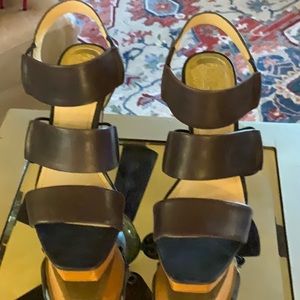 Navy blue wedge/platform heels